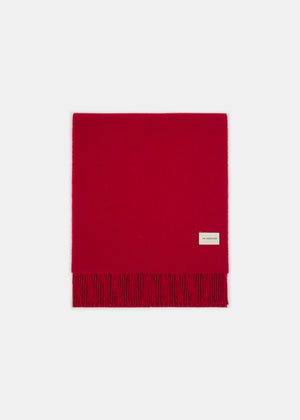 ALL OVER WOOLEN SCARF RED