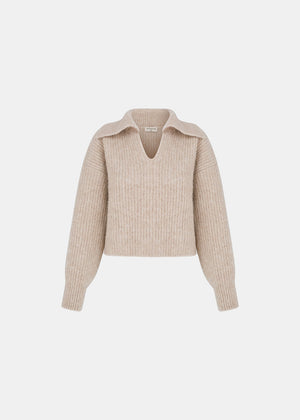 ODETTE WOOLEN SWEATER BEIGE