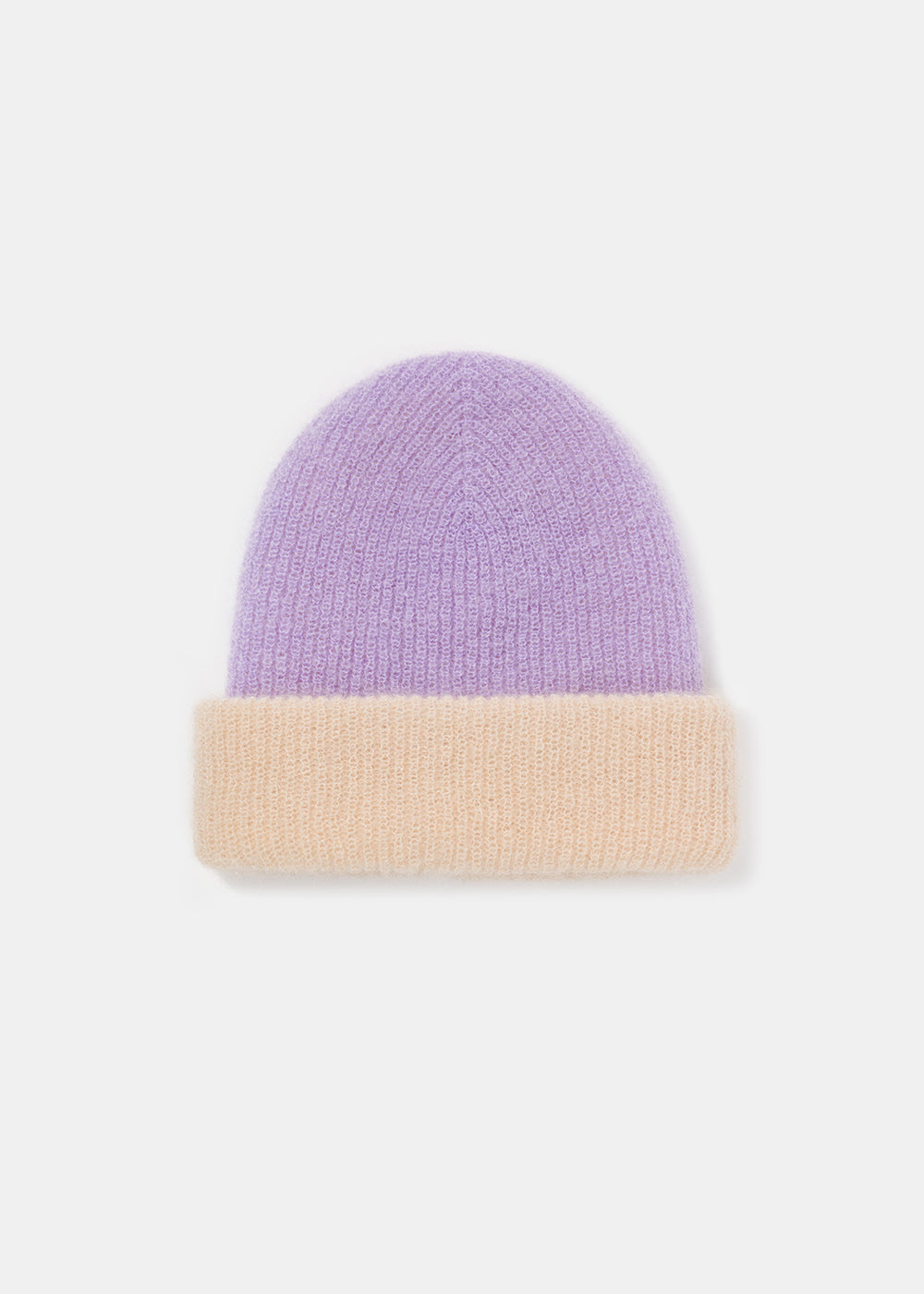 BONNET EN LAINE BICOLORE PIXIE LILA