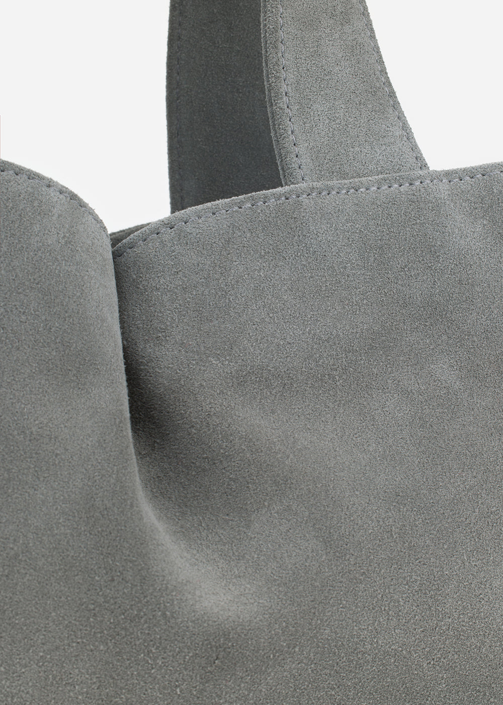 MINI SUEDE TOTE BAG GREY