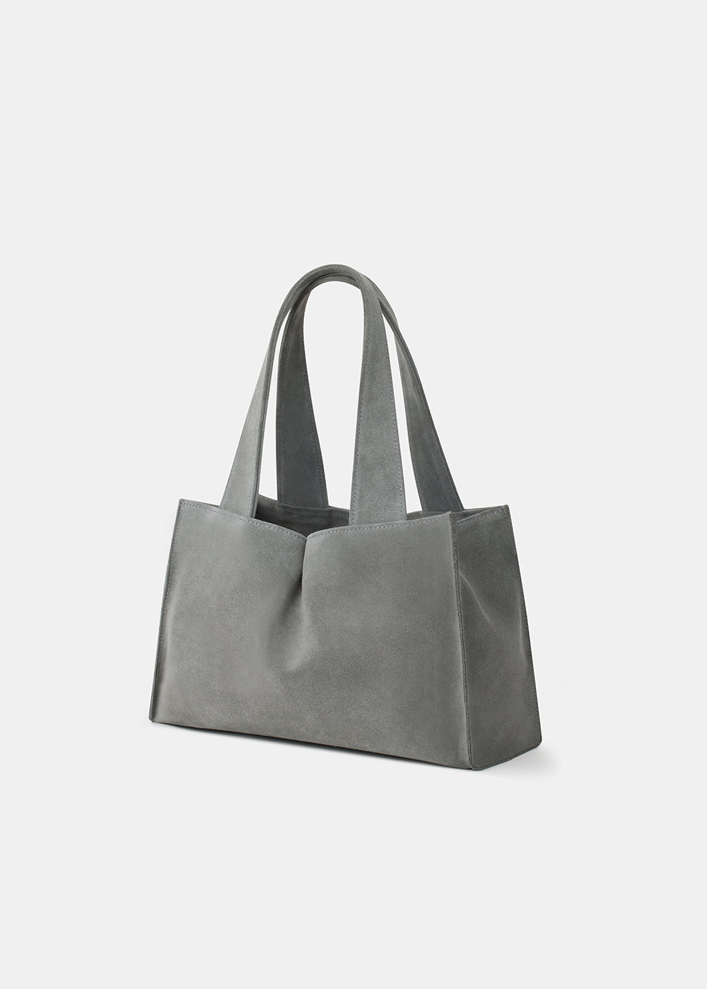 MINI SUEDE TOTE BAG GREY