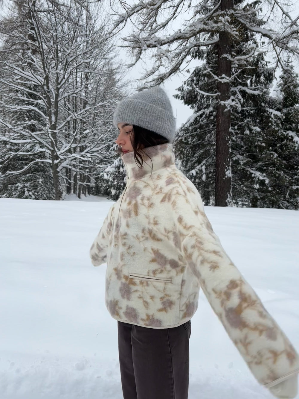 SOLIN SWEATSHIRT EN LAINE ÉCRU