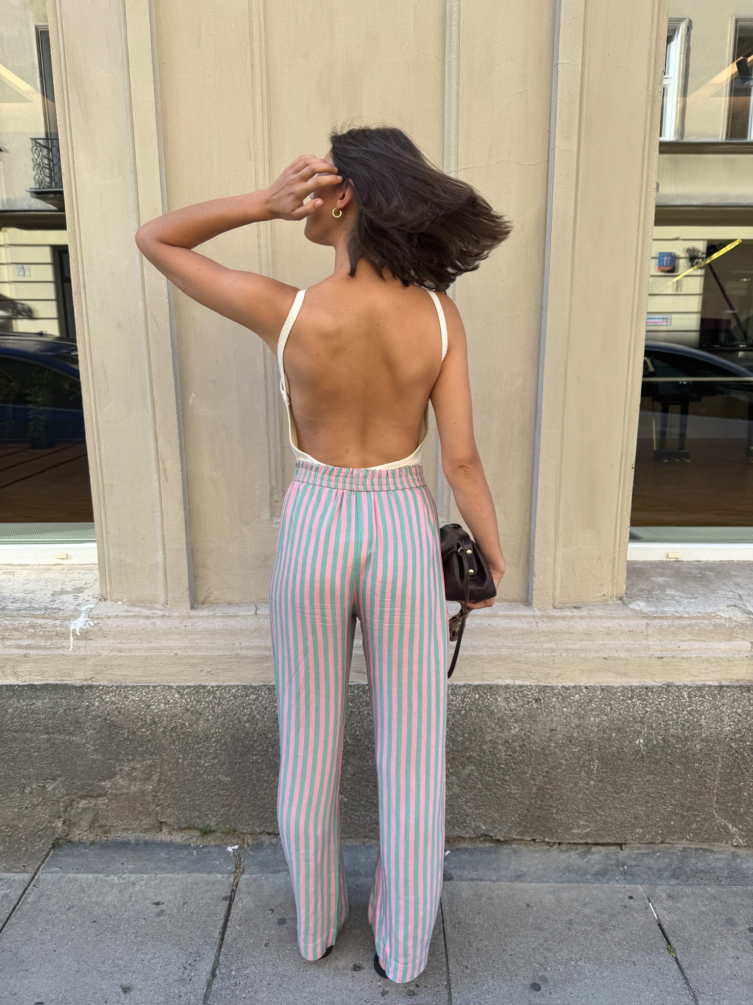 Jupe Plissée Ann Taylor – Rayures Orange, Noir, Mauve, Citron – Taille 0, Doublée