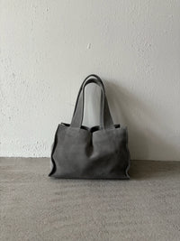 MINI SUEDE TOTE BAG GREY