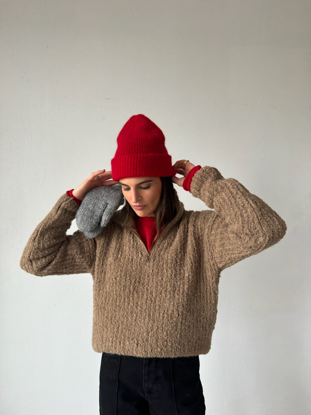 PIXIE WOOLEN HAT RED