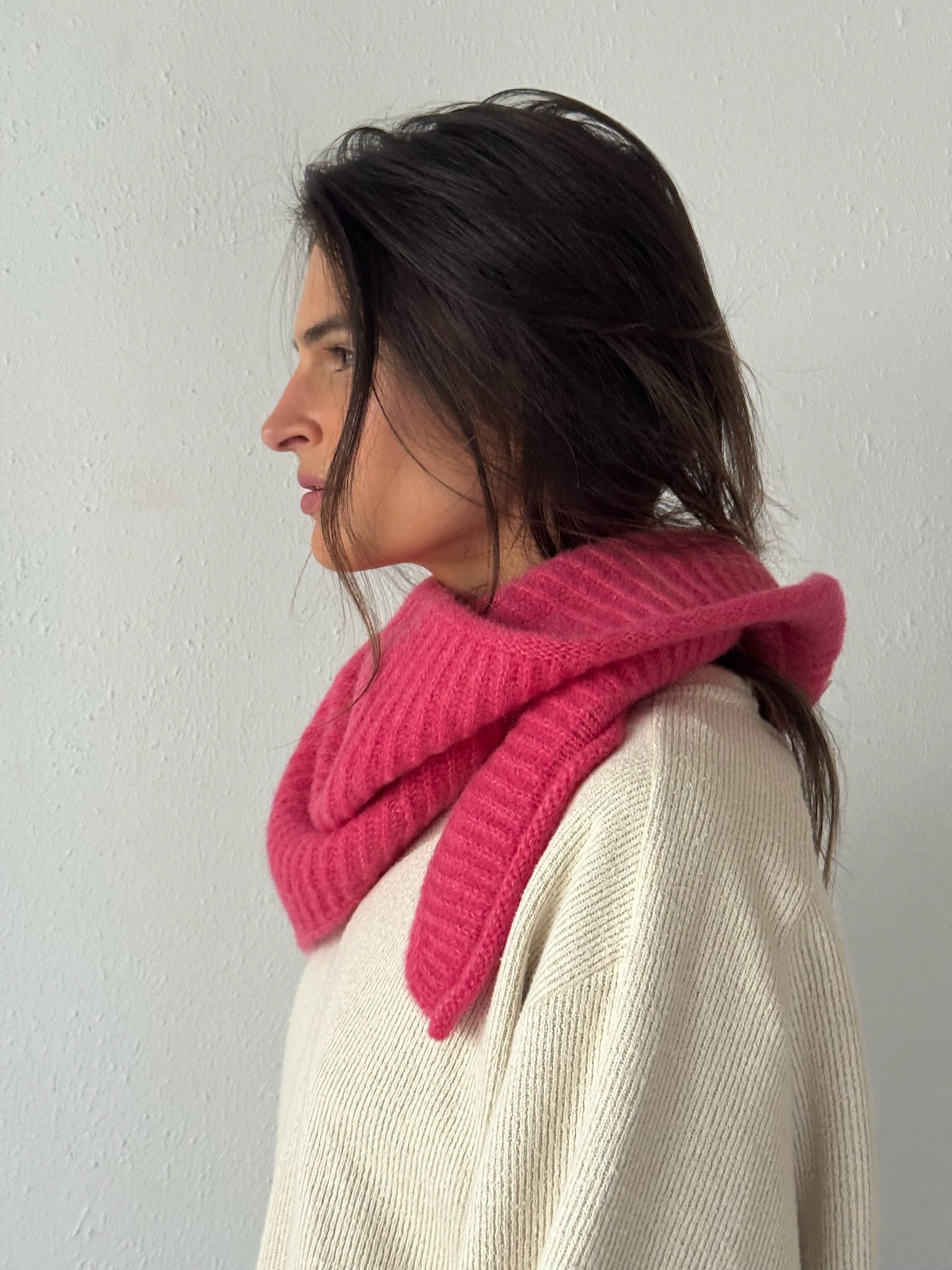 BANDANA WEŁNIANA KOI PINK