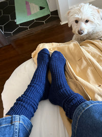 LE BON SHOPPE COTTAGE NAVY SOCKS