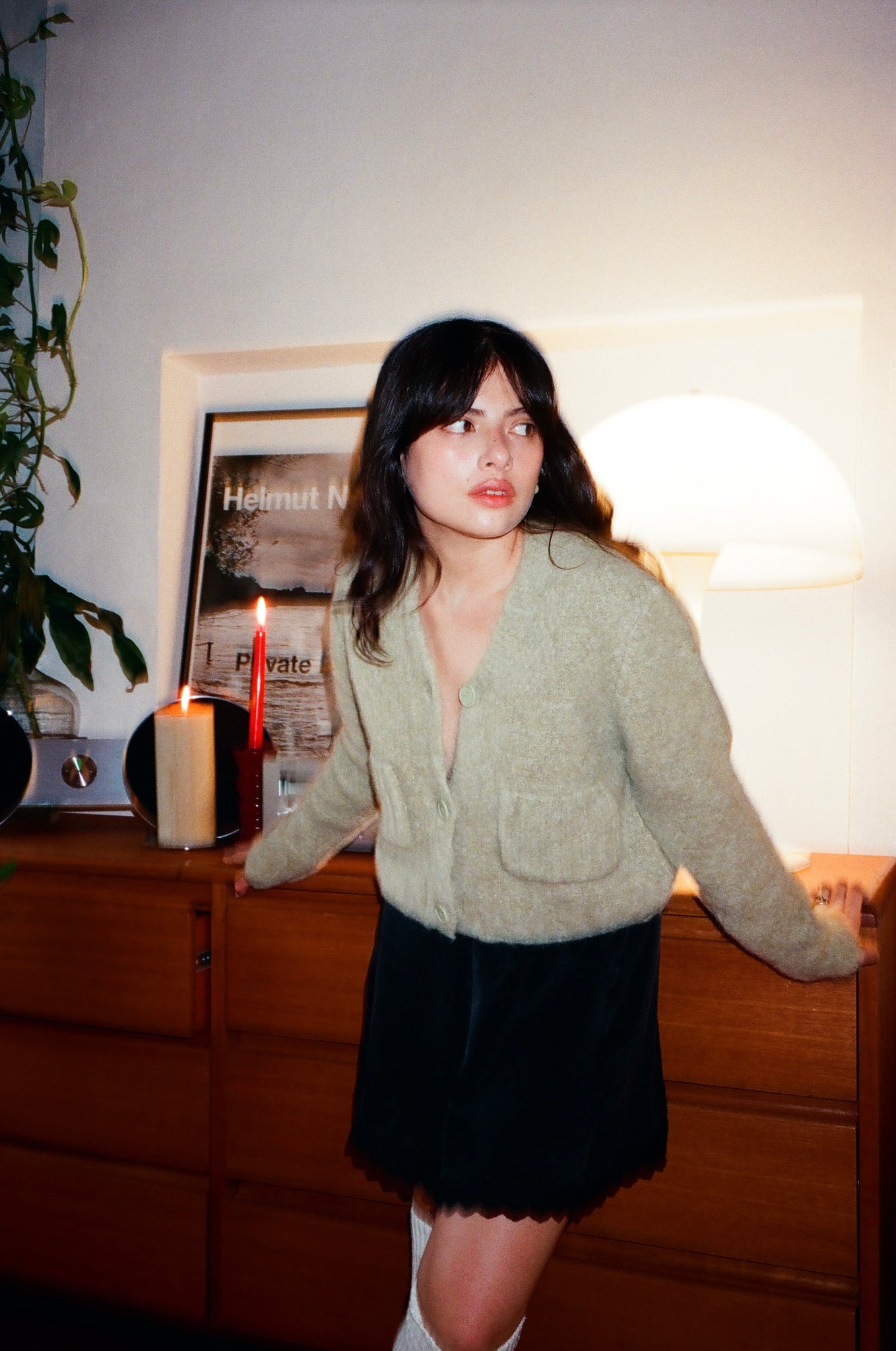 CARDIGAN EN LAINE GETTY VERT