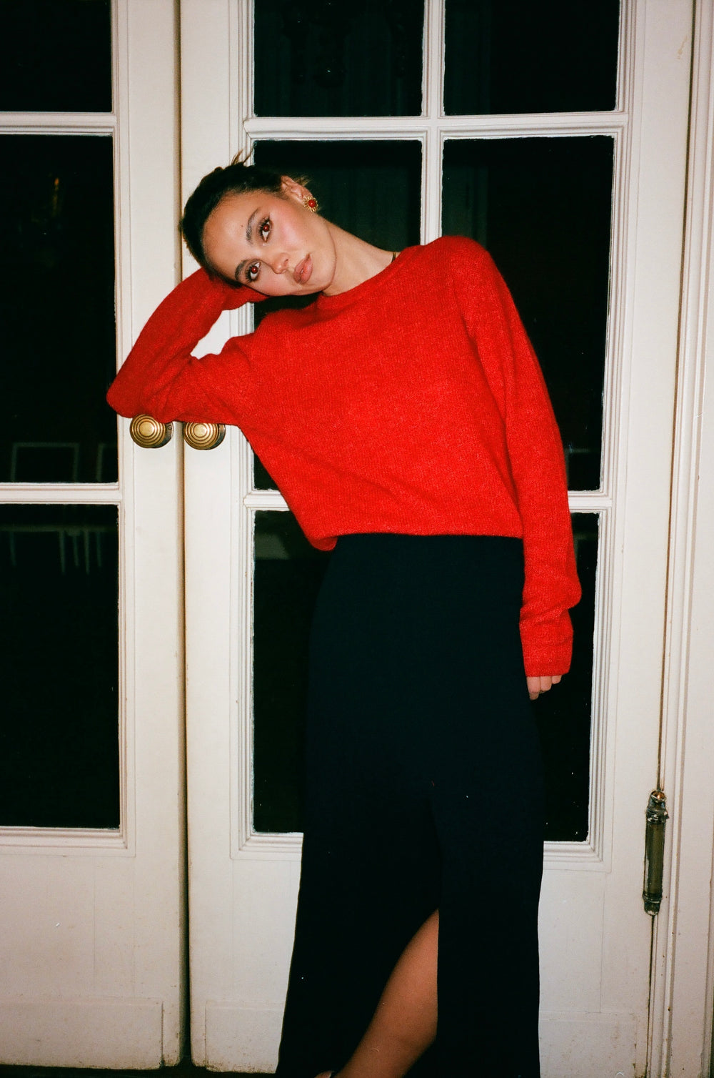 PALM WOOLEN SWEATER RED