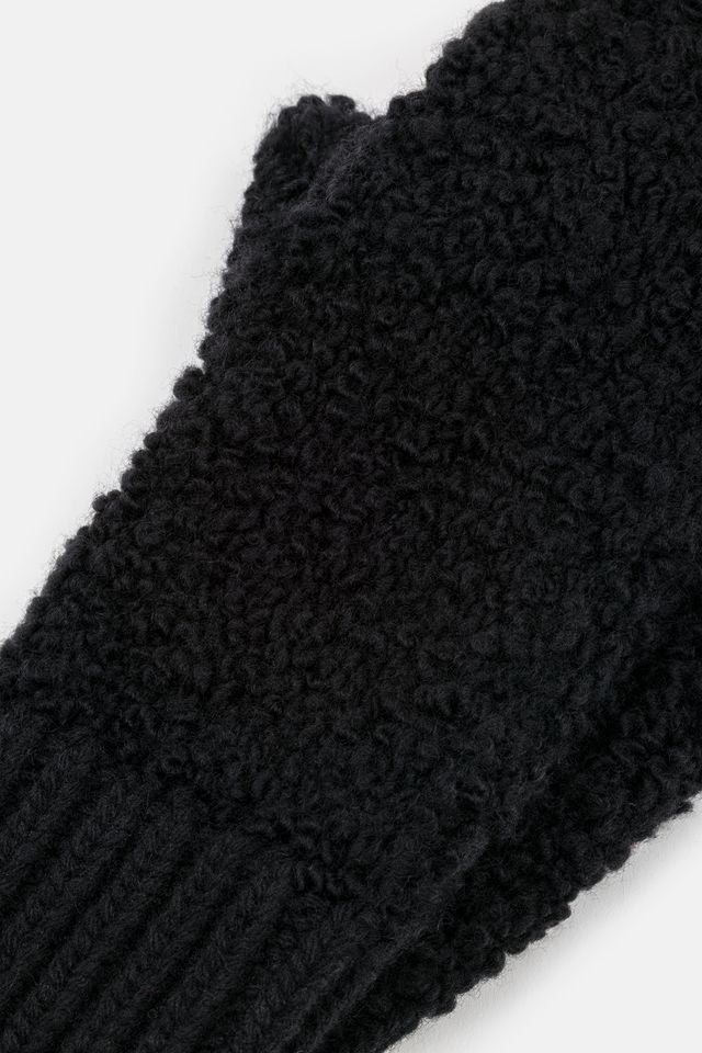 RĘKAWICZKI WEŁNIANE BUBBLE BLACK