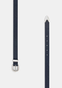 CINTO LEDERGÜRTEL NAVY/SILBER