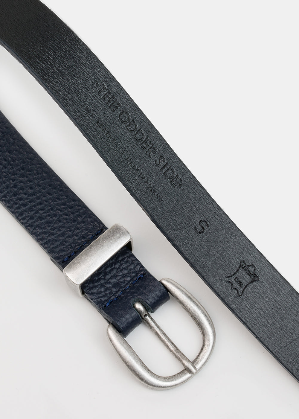 CINTO LEDERGÜRTEL NAVY/SILBER