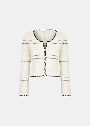TESSA CARDIGAN GEBROCHENES WEISS