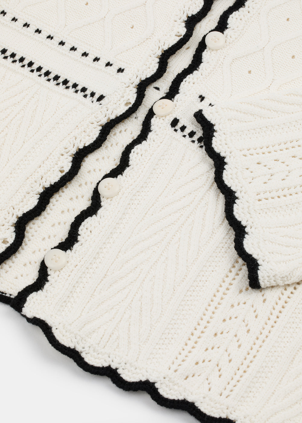 TESSA CARDIGAN GEBROCHENES WEISS