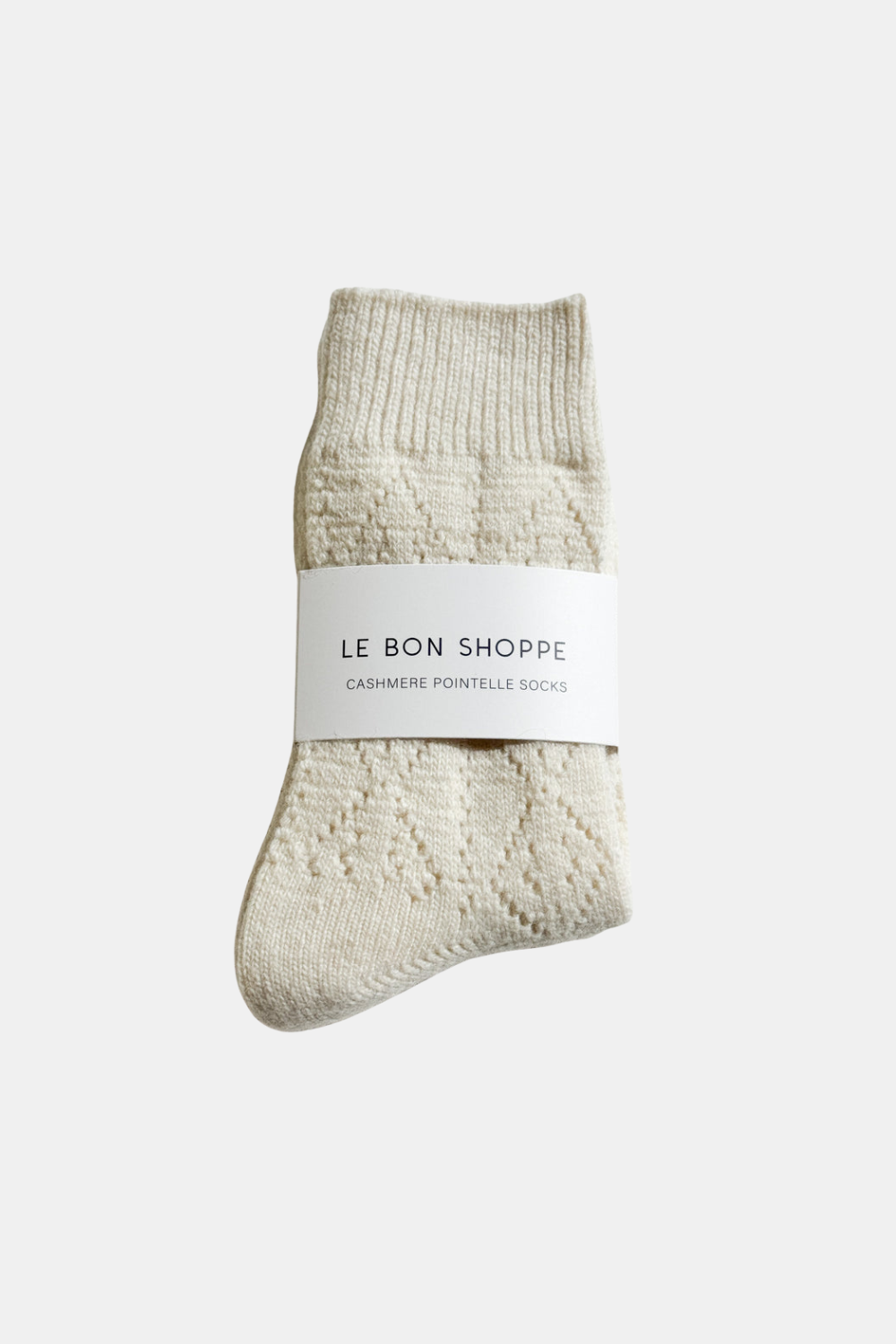 LE BON SHOPPE SKARPETKI CASHMERE POINTELLE CREAM