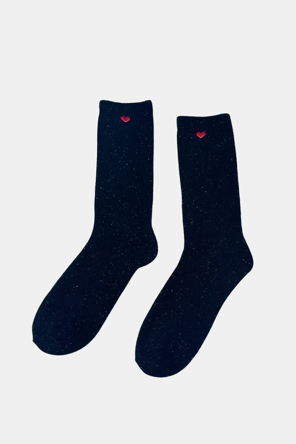 LE BON SHOPPE SKARPETKI SNOW HAFTOWANE SERDUSZKO BLACK