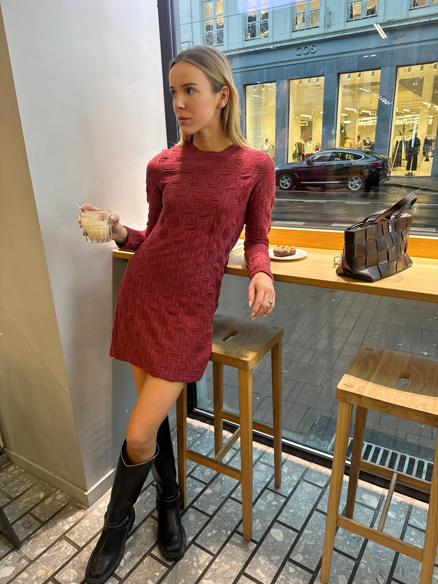 PHILO DRESS BORDEAUX