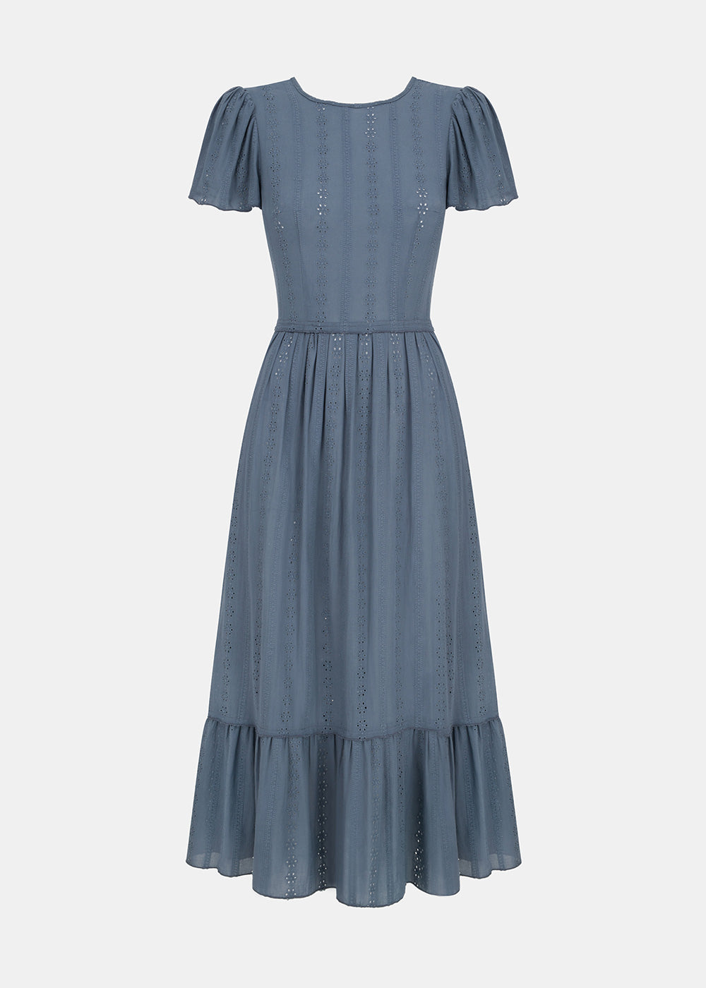 ワンピース theredthread S oval pleats dress gray THEREDTHREAD / ザレッドスレッド】S oval pleats dress