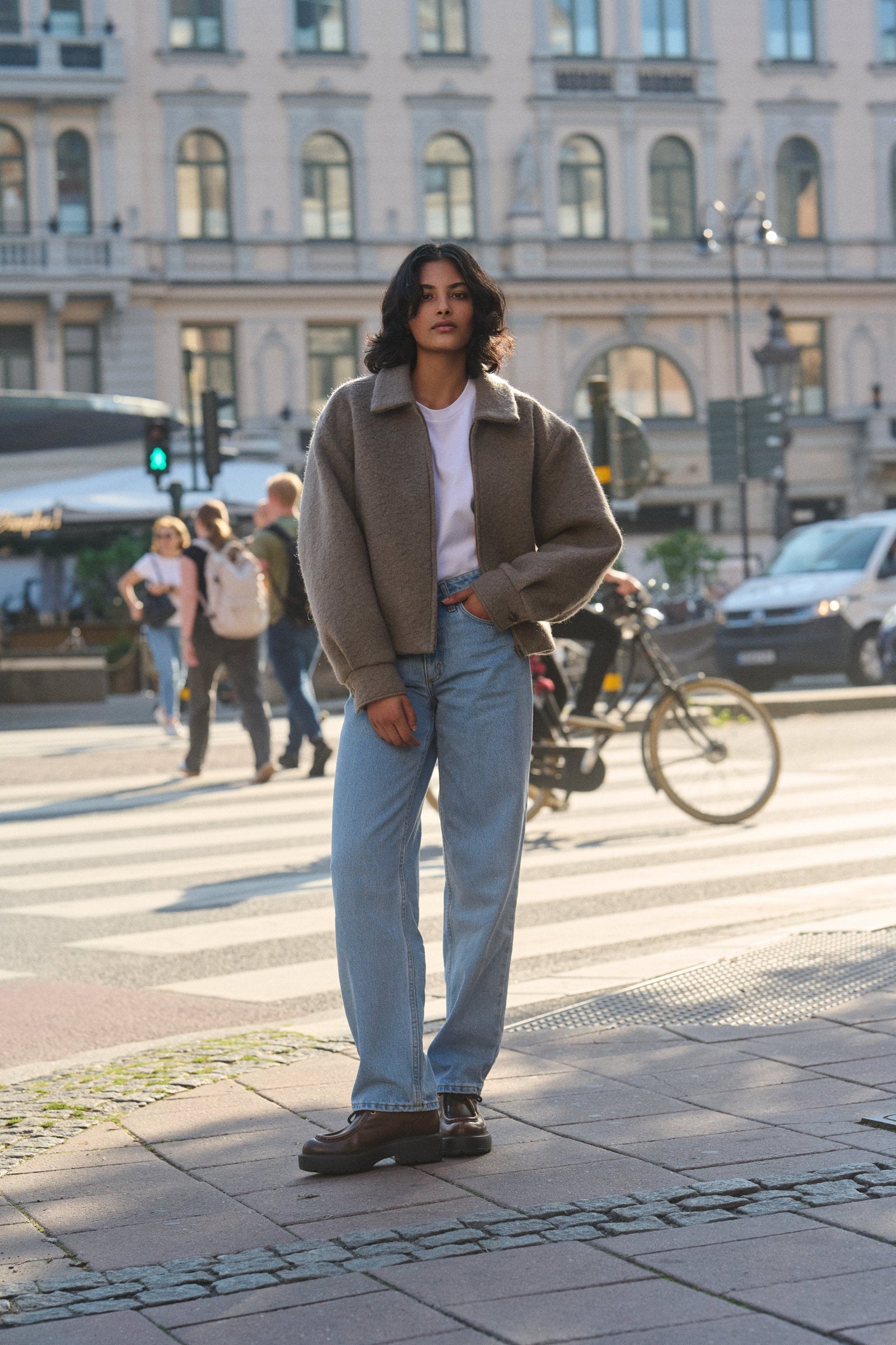 ESPRESSO WOOLEN JACKET BROWN 