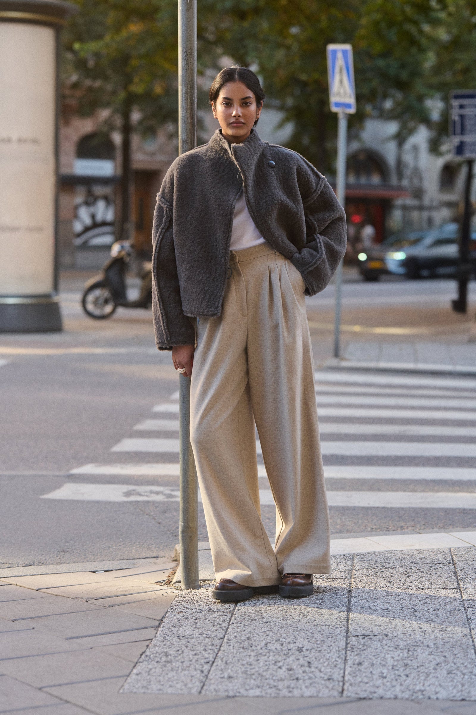 GABLES WOOLEN PANTS BEIGE